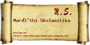Maróthi Skolasztika névjegykártya